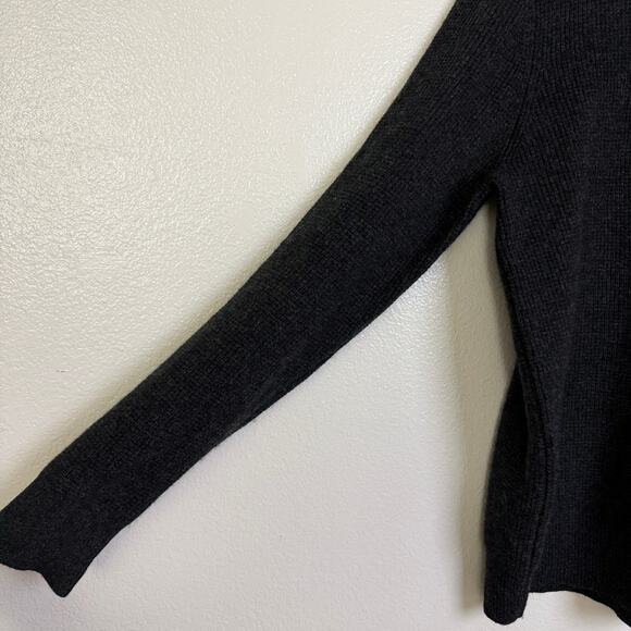 Daniel Hecter 2 Ply Cashmere Sweater Mens Large Grey Pullover Long Sleeve Waffle - Picture 6 of 9